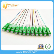 SC / APC 12 fibres Cores Colorful Fibre optique Pigtail